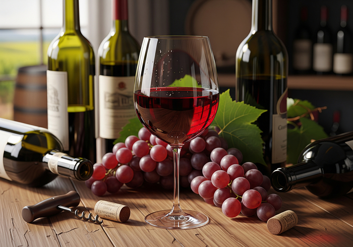 Красное сухое вино