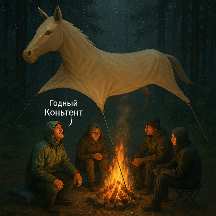 Коньтентом накрыло