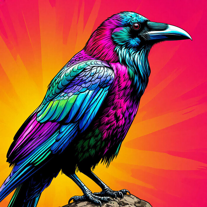 Раскрашенная ворона