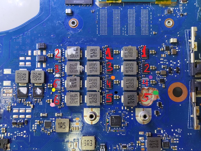 Используется всего 6 PWM сигналов, а контроллер думает, что управляет 6ю фазами, но на деле они все параллельны.