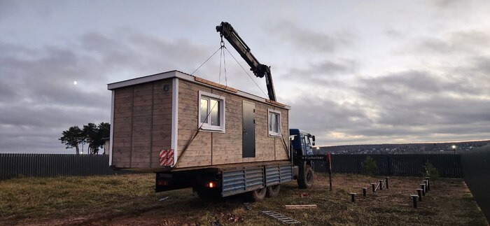 Изготовление дома методом доставки готового модуля