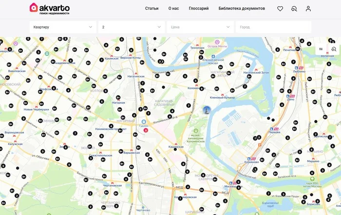 В сервисе Akvarto запустили поиск жилья на карте