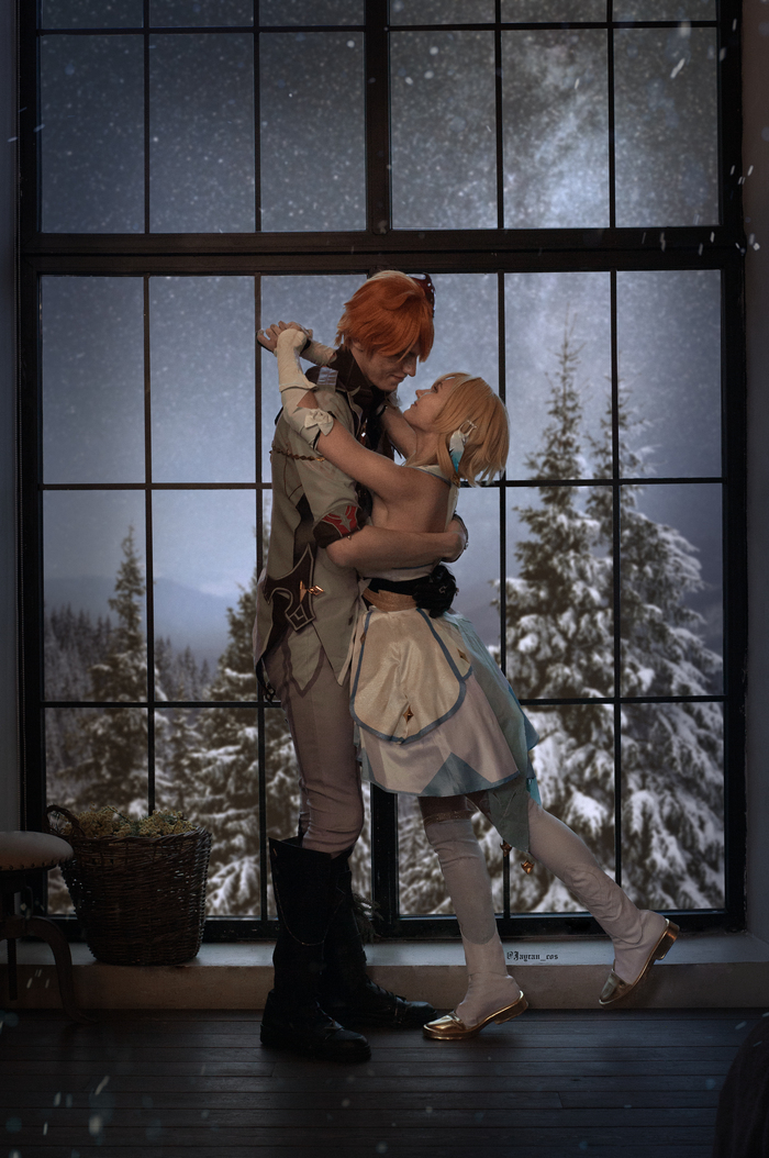 Косплей на Чилюмин (Люмин и Тарталья) из Genshin Impact