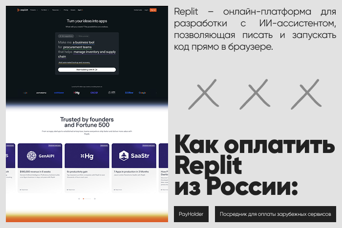 Как оплатить replit из России и Беларуси
