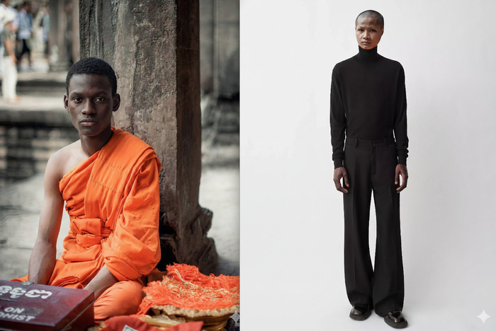 Вот тоже самое но в Nano Banana, лицо то он поменял, но вот руки и цвет кожи остались прежними