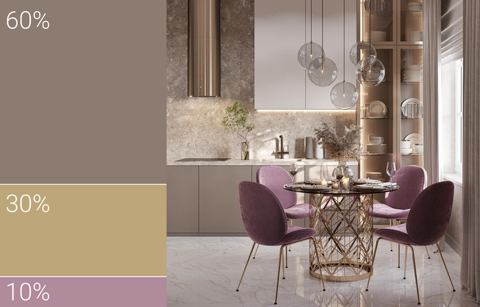 Правило 60-30-10 помогает сделать цветовое оформление гармоничным