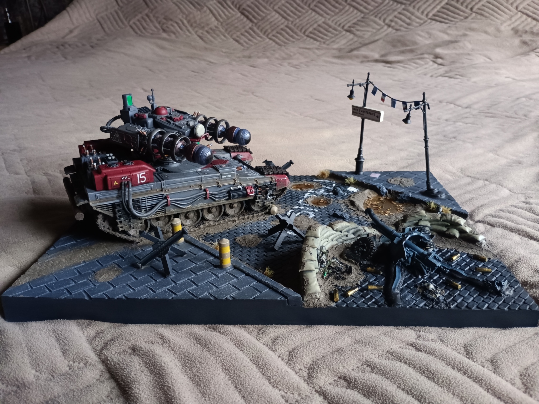 The electricians have arrived. (Photoshoot) - My, Longpost, Diorama, Red alert 2, Tanks, Tesla, Stand modeling