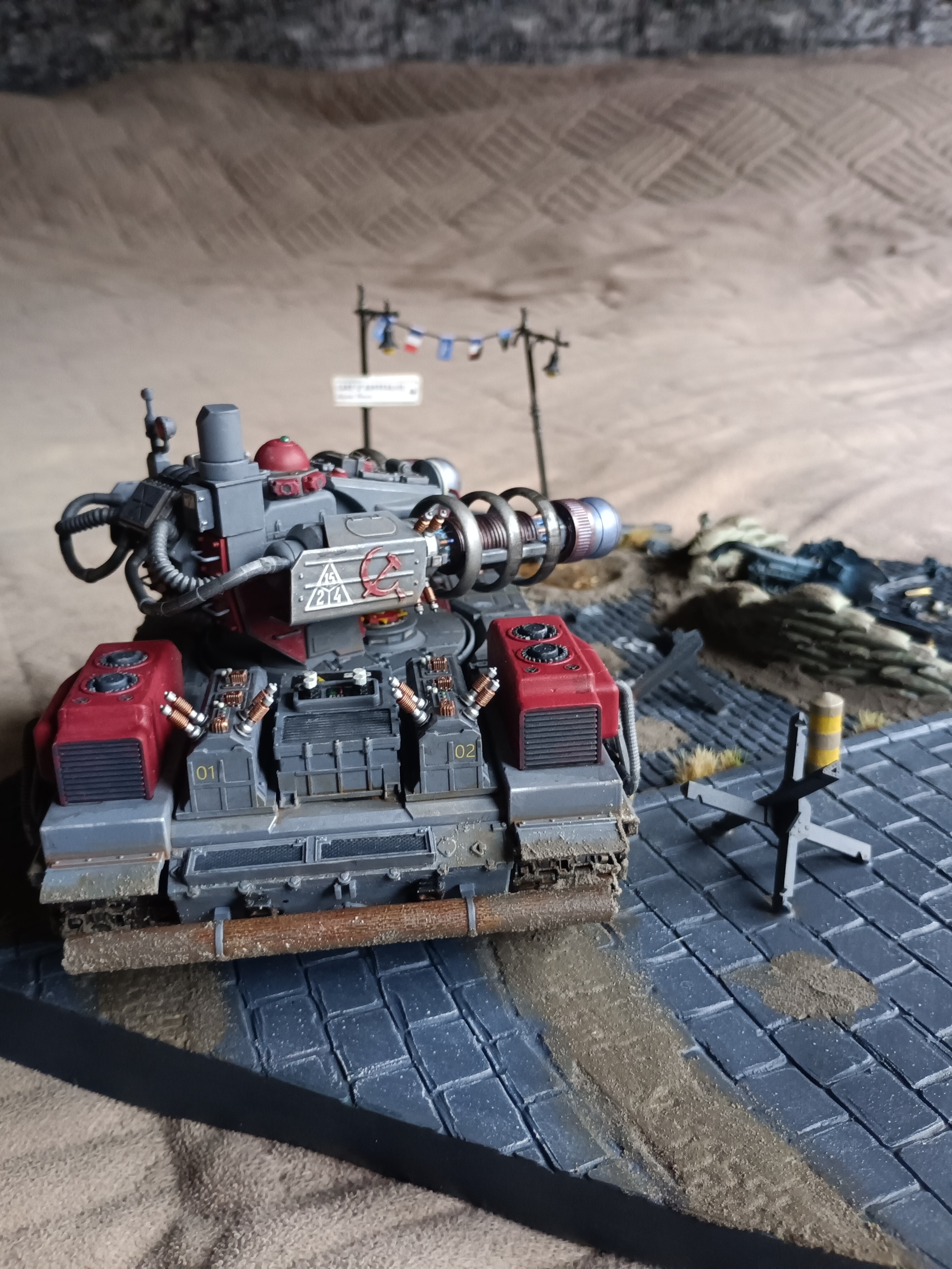 The electricians have arrived. (Photoshoot) - My, Longpost, Diorama, Red alert 2, Tanks, Tesla, Stand modeling
