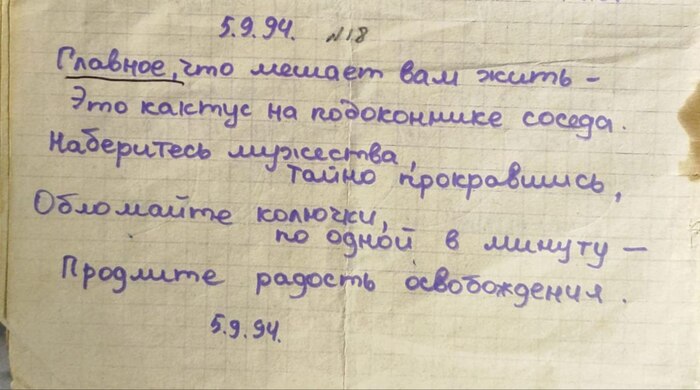1994 год. Познал дзен, но валю не на Дзен.