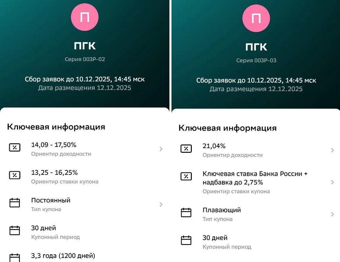 Скрин анонса размещения из Сбер Инвестиции