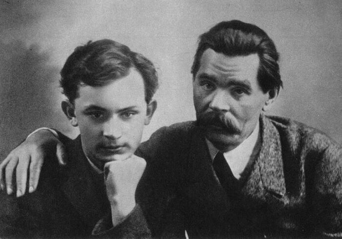 А.М. Горький с сыном Максимом.