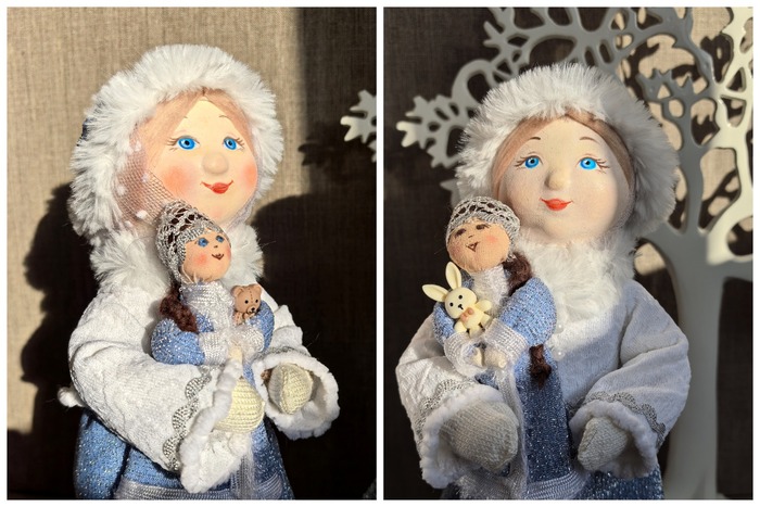 Куколки у Снегурочек полностью текстильные
