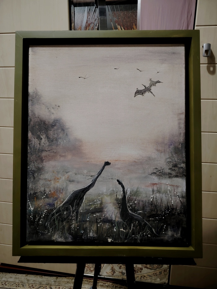 Холст на подрамнике 40х50, гуашь