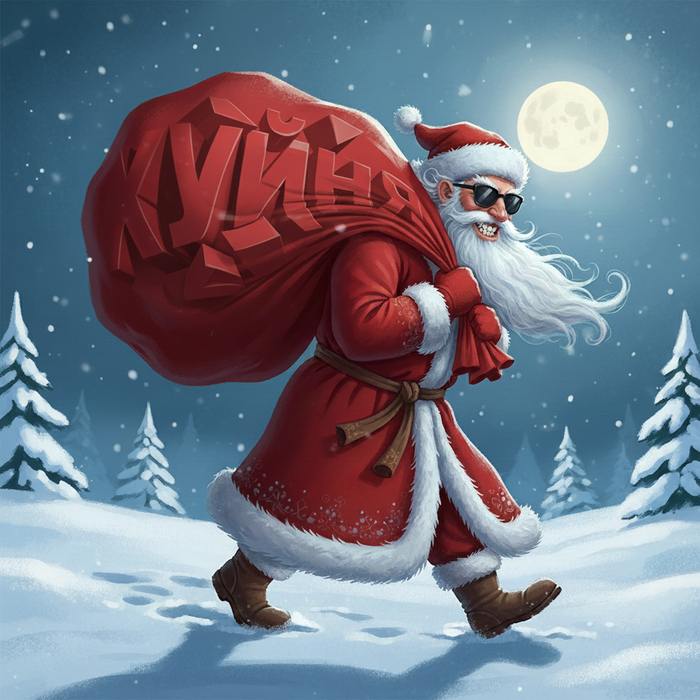 Дедушка несёт что-то