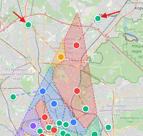 ������� �������� ����� � ��������