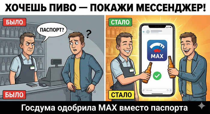 Хочешь пиво — покажи мессенджер. Госдума одобрила MAX вместо паспорта