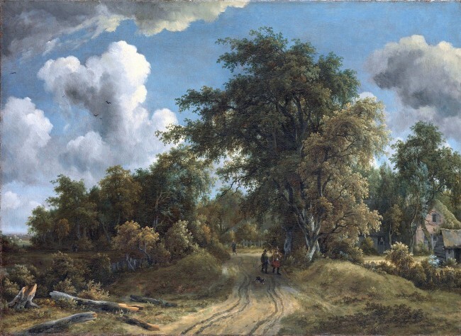 "Дорога в лесу". Мейндерт Хоббема. примерно 1670 год