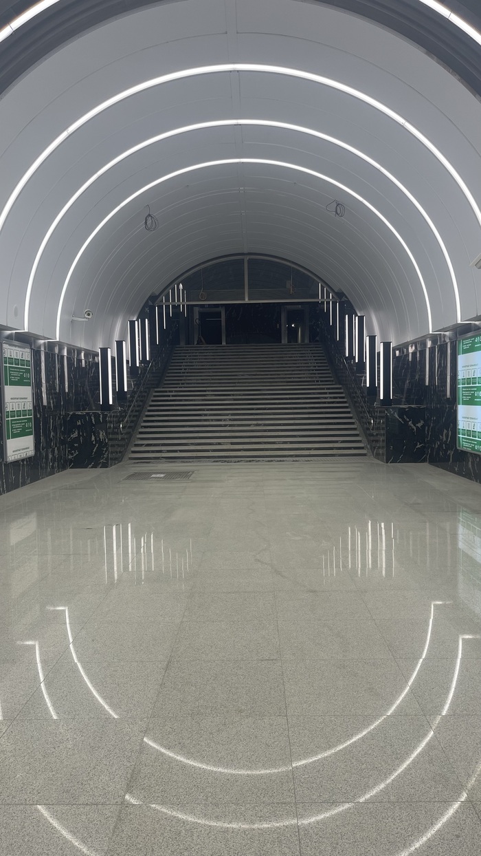 Вид на переход с ст.м. Путиловской на ст.м. Кировский завод