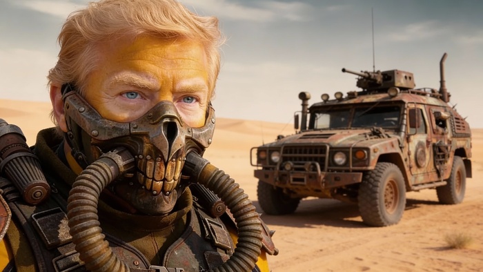 Кадр из невышедшего сиквела: "Безумный Трамп. Дорога на Каракас