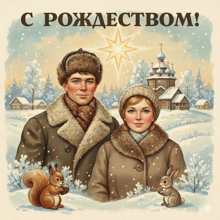 Открытки на Рождество — прекрасная традиция. С помощью искусственного интеллекта можно создавать добрые и красивые рождественские картинки со своими лицами или с лицами тех, кому открытка предназначается.