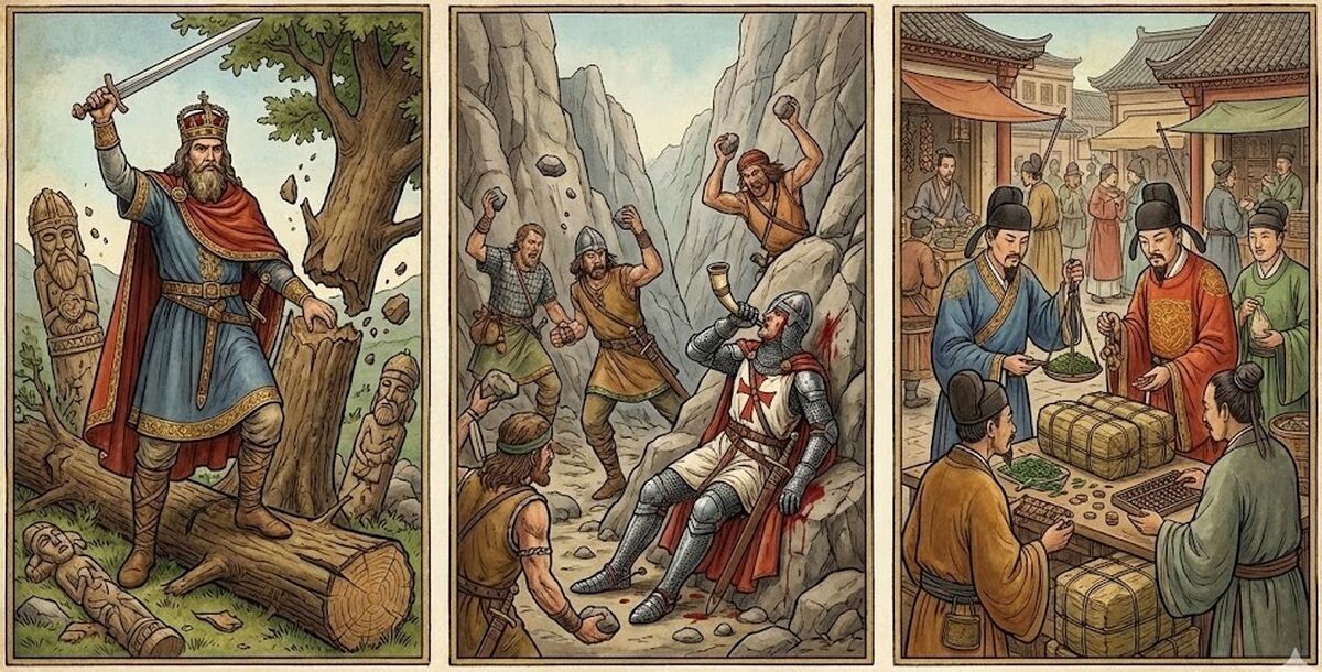 Шоу Карла Великого, Гибель Роланда и Налог на Чай: Хроники 771–780 годов