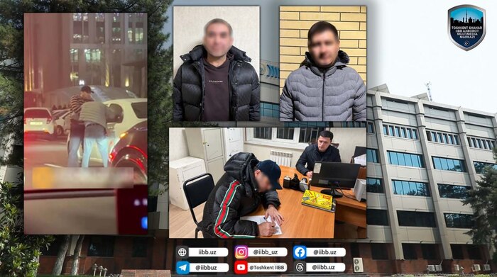 Конфликт на дороге в центре Ташкента