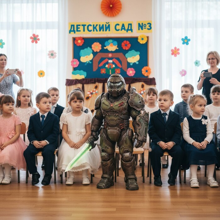 Когда батя всерьёз заморочился над костюмом для детского утренника