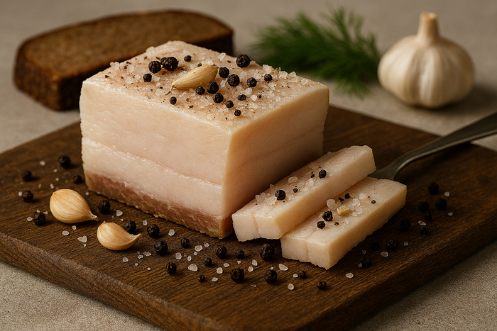 Соленое свиное сало