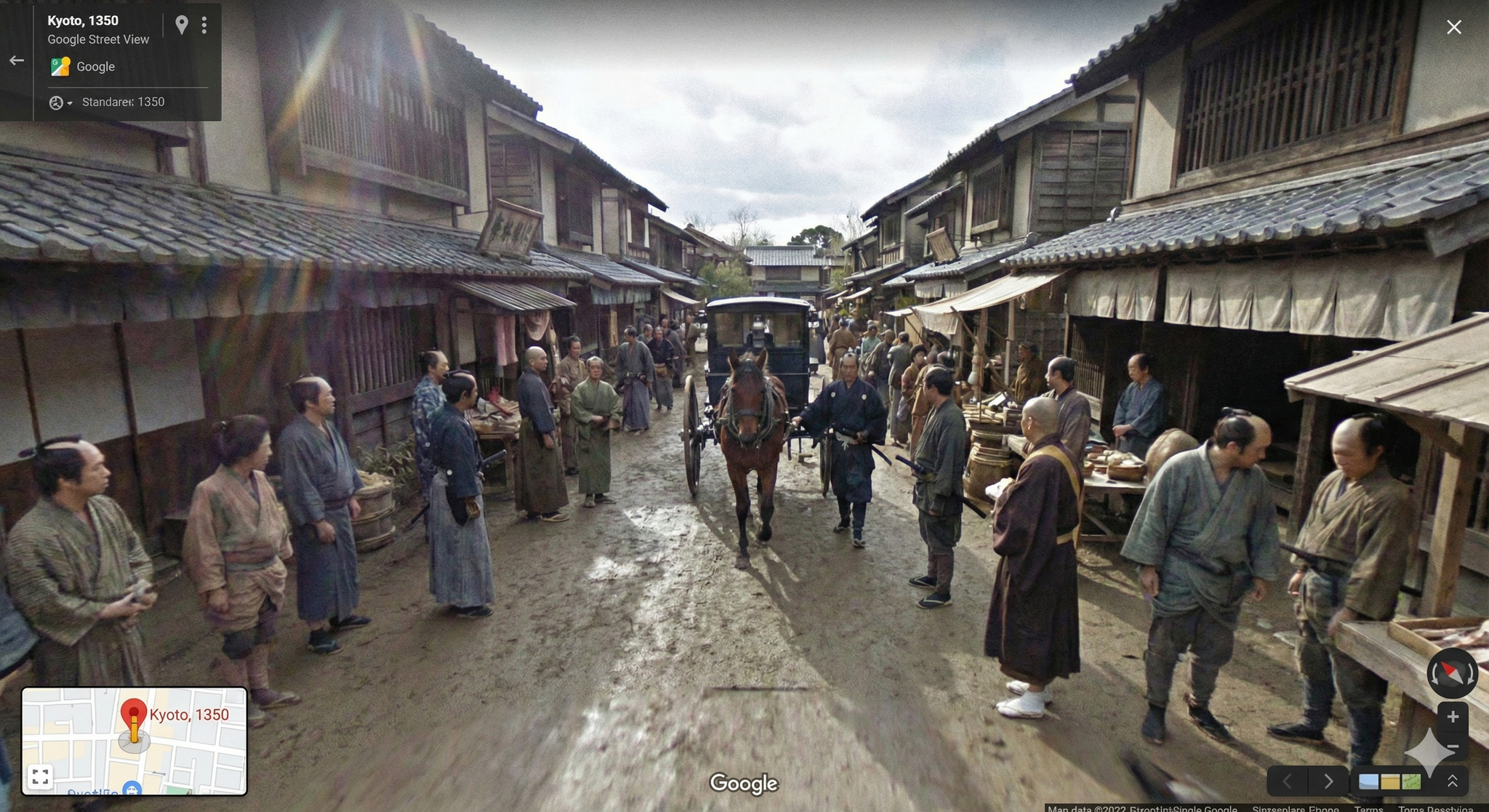 Средневековый Google Street View | Погружение в любую эпоху с помощью нейросетей | Длиннопост - Моё, История (наука), Историческое фото, Япония, Средневековье, Нейронные сети, Длиннопост