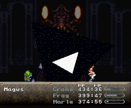 Заклинание *Тёмной материи* визуально напоминает <a href="https://pikabu.ru/story/chrono_trigger_chast_7_13620394?u=https%3A%2F%2Fpikabu.ru%2Fstory%2Ffinal_fantasy_vi_chast_22_12480924&t=%22%D0%91%D0%BE%D0%BB%D1%8C%D1%88%D0%BE%D0%B9%20%D1%82%D1%80%D0%B8%D0%BD%22%20%D0%B8%D0%B7%20FF%20VI&h=743a56b31800e2ac7dab64bd656203ba65c3ef1e" title="https://pikabu.ru/story/final_fantasy_vi_chast_22_12480924" target="_blank" >"Большой трин" из FF VI</a>