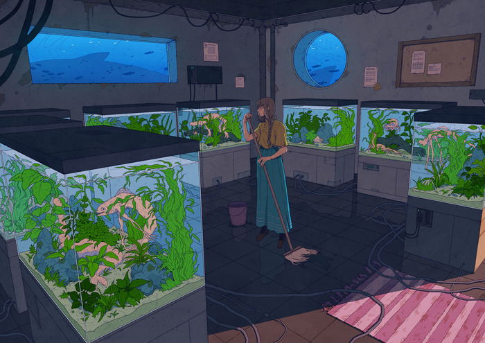 Аквариум закрыт