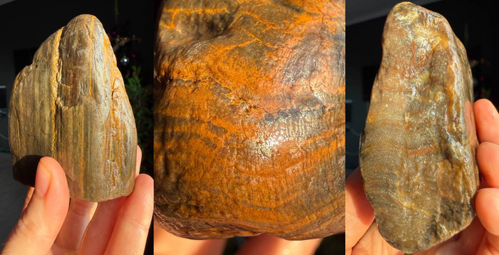 Кремень, который еще и окрасился железом.