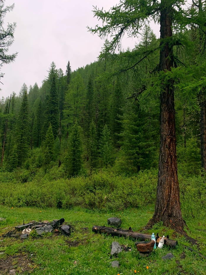 Вот на такой стоянке пришлось ночевать.