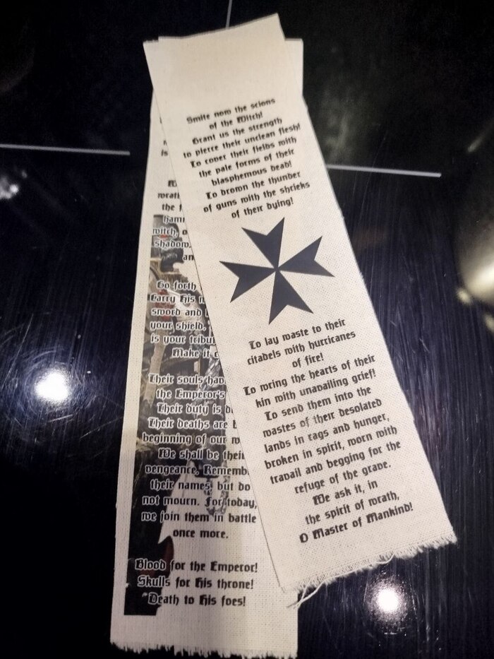 Заготовка литании для следующей печати.