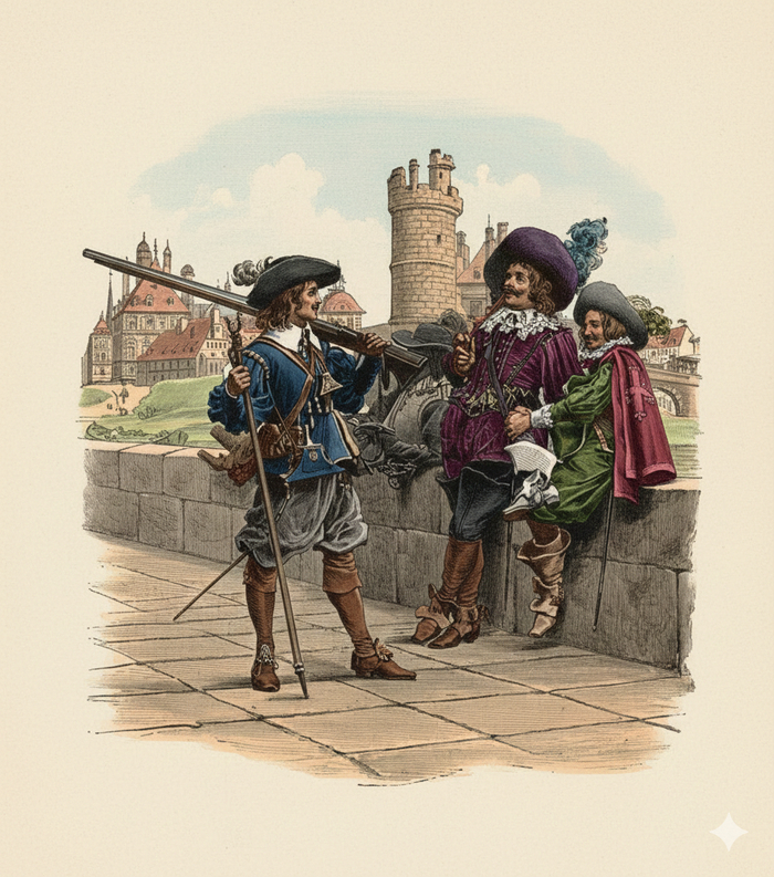 Атос, Портос и Арамис.