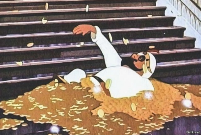 Ответ на пост «Котик желает всем, кто поставит лайк, искупаться в деньгах!»