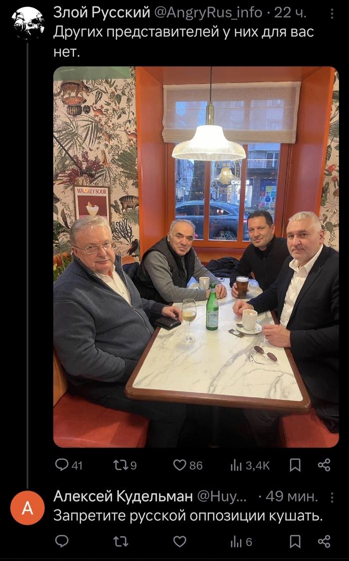 Запретите русской оппозиции кушать