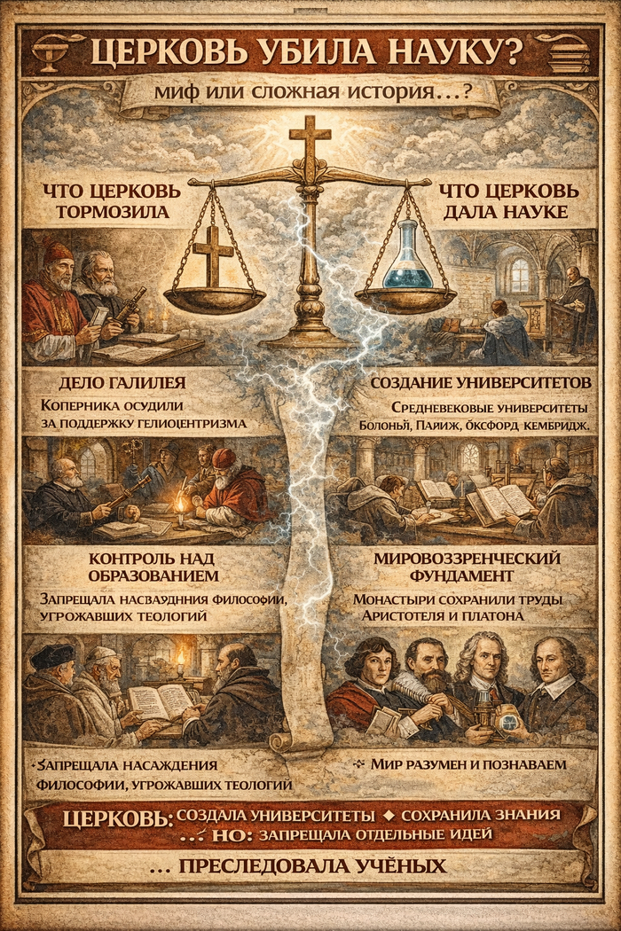 Разбираем миф "Церковь убила науку"