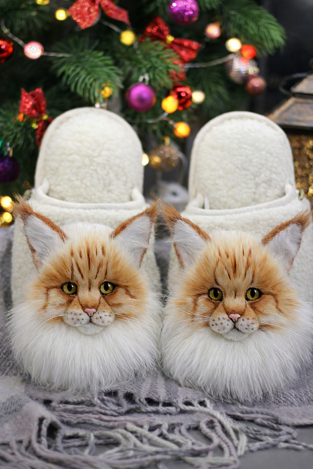 Slippers with cats - My, Needlework without process, Handmade, Needlework, cat, Slippers