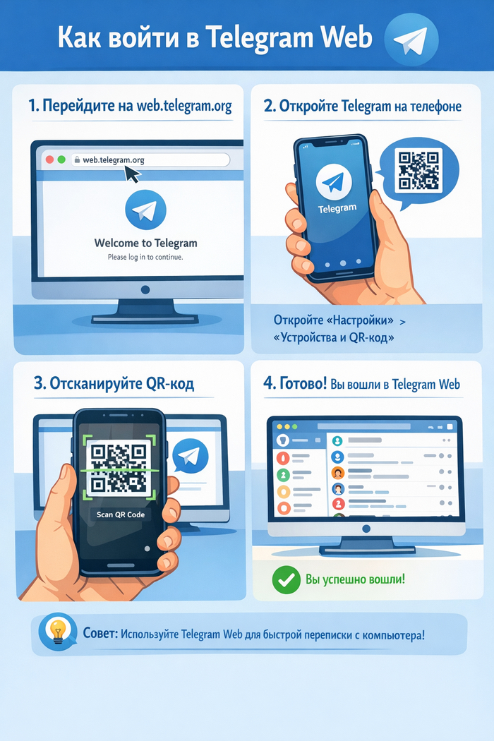 ��� ����� Telegram Web � ����� �� �����