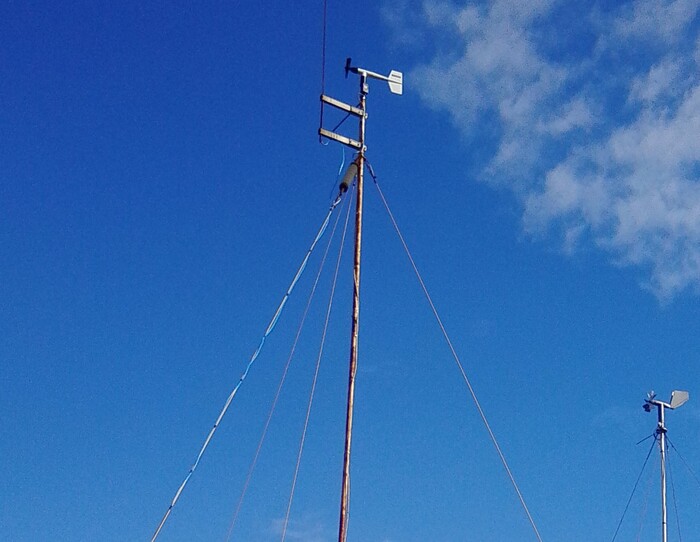 Датчики ветра на метеомачтах М-82