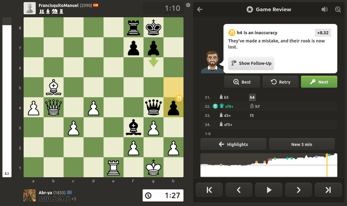 что называется, "найдите продолжение за белых"!