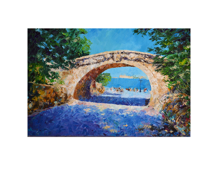 Мост любви = Драконий мост. 60х40. 2014