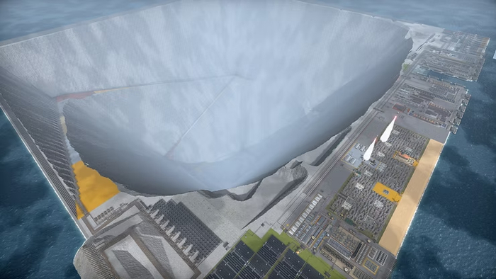 Карта игрока joe8353 поставившая мировой рекорд глубины карьера - 4 км