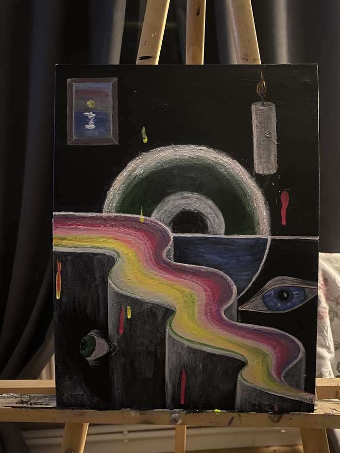 Акрил, холст . Мои флэшбэки. Сны .