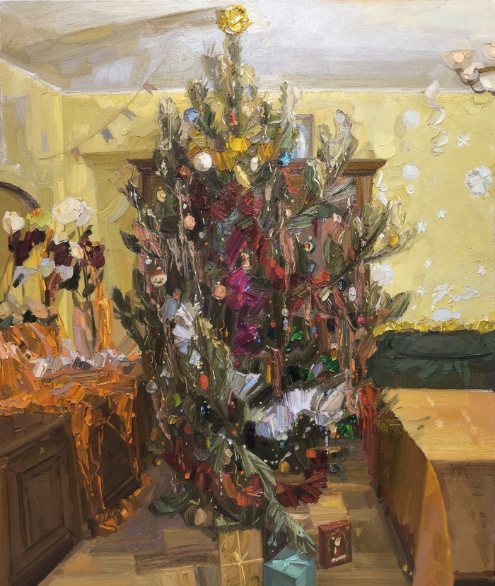 "Искристая радость, светлая надежда!", 2025, х./м., 95*80.