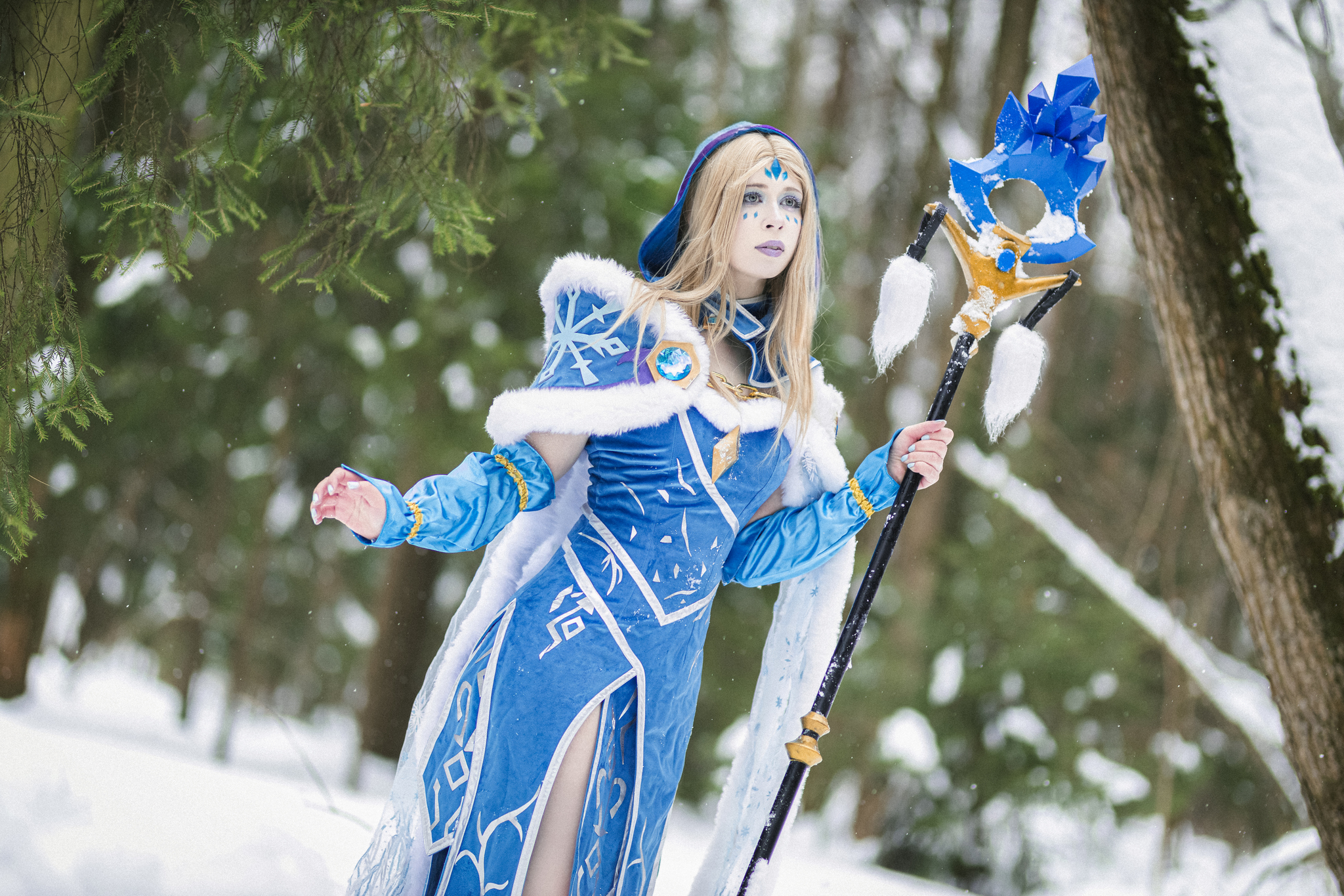 My cosplay of Crystal Maiden from Dota 2 - Series My Cosplays
, My, Cosplay, PHOTOSESSION, Anime, Dota, Snow, Costume, Cosplayers, Professional shooting