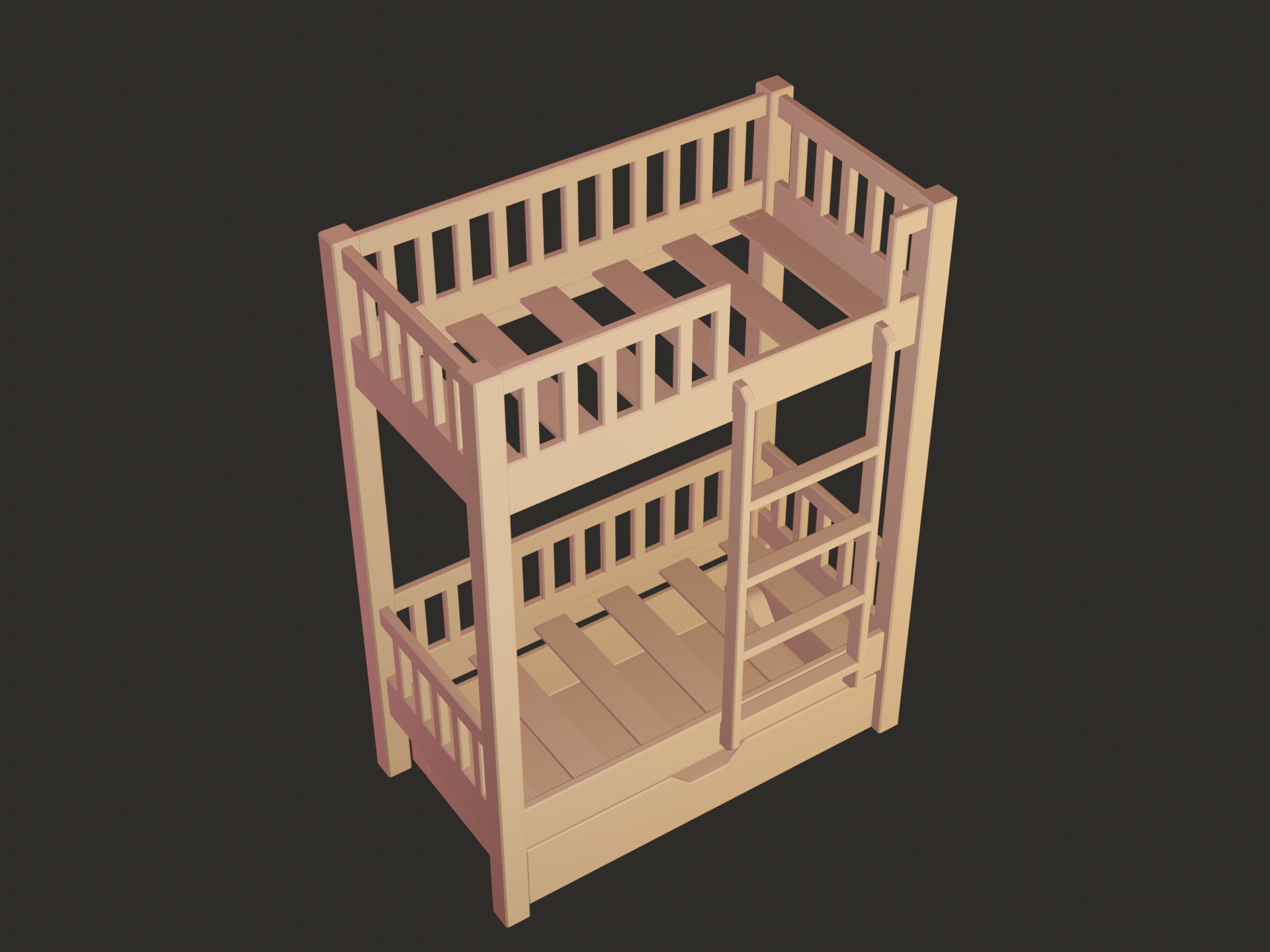 Where will the dolls sleep? Dollhouse furniture and 3D printing - My, 3D печать, 3D modeling, Furniture, Hobby, Doll, Miniature, Toys, Longpost