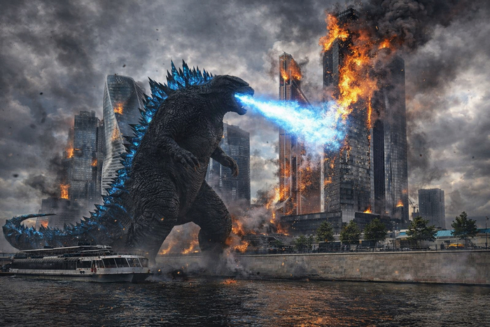 Годзилла атакует Москва-сити