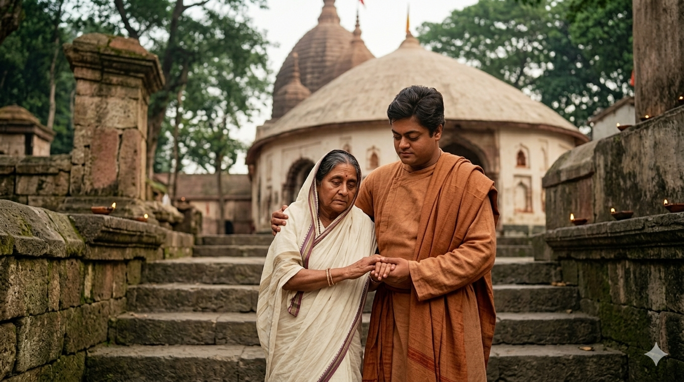 Love for mother as a path to the Divine - Shakti, Mum, Mother, A son, Cali, Pilgrimage, Tantra, Guru, Service, Prayer, Temple, faith